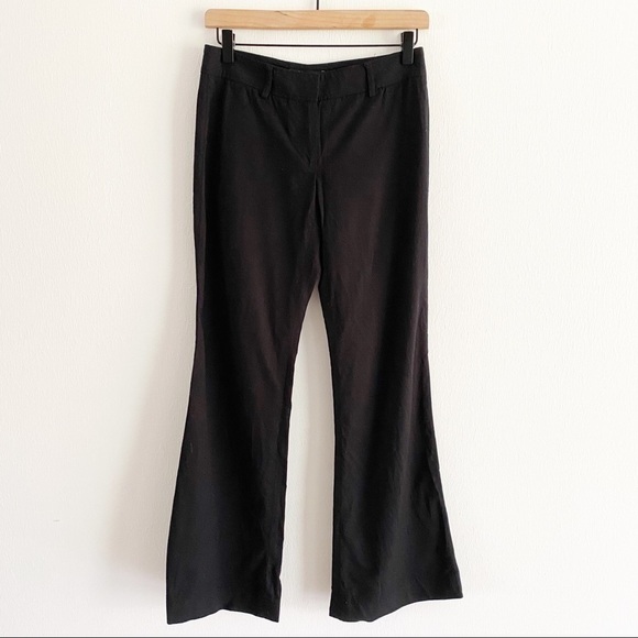 Theory Black Wool Mid Rise Black Wide Leg Dress Trousers - Picture 1 of 9